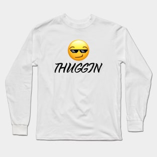 Thuggin Emoji Long Sleeve T-Shirt